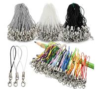 20/50/100 unidades de cordones de seguridad, correas, cierres de langosta, ganchos para llaveros, accesorios para móviles, dijes, colgantes y accesorios para llaveros Silver 50Pcs