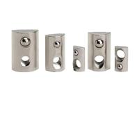 20/50/100pc M3 M4 M5 M6 M8 T Tuercas De Resorte Tuerca Ranura Enrollable Elasticidad Media Redonda for Perfiles Aluminio 2020 3030 4040 4545(20-M3 50pcs)