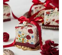 20/50 piezas de plantas pintadas a mano con cinta para bodas, cajas de bombones para fiestas, cajas de dulces para regalos de boda