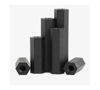 20-50 piezas de separadores de nailon hembra a hembra M3 M4 *L blanco negro PCB columna espaciadora de nailon tornillos espaciadores de plástico(Black,30MM_M3 50PCS)