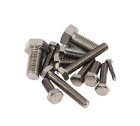 20-50 piezas/lote Din933 pernos hexagonales exteriores de titanio M8 x 10/15/20 ~ 120 mm tornillos de cabeza hexagonal de aleación de titanio puro pulido tornillo exterior GR2(M8x50 (30pcs))