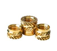 20-50 Uds 1/4 2-56 4-40 6-32 Pulgadas Tuerca De Inserción Latón Térmico Roscada Moleteada Fusión En Caliente Cobre Incrustado for Impresión 3D(2-56x1 I 8x3.5,30pcs)