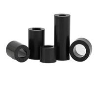 20/50 Uds M3 M4 M5 M6 M8 Nylon Negro ABS Espaciador no roscado arandela de separación Hueca Redonda ID 3mm/ 4mm Perno de Tornillo de Placa PCB (Size : M4X2 50pcs)