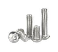 20-50 Uds M5 M6 M8 304 Acero Inoxidable Espray De Sal Pasivación Llave Cabeza Tornillo Botón Hexagonal Pan Perno Redondo(10mm,M8-20pcs)