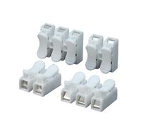 20/50 Uds. Sin soldadura 1P 2P Cable conector tornillo bloque de terminales abrazadera de resorte(2P,50PCS)
