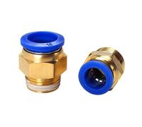 20/50 unids aire neumático conexión accesorios PC 4 mm 6 mm 8 mm 10 mm 12 mm rosca 1/8 pulgadas 1/4 pulgadas 3/8 pulgadas 1/2 pulgadas manguera accesorios tubo conexión rápida (PC8-02 (1I4),50 PCS)