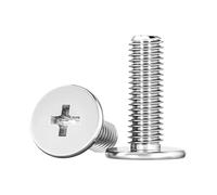 20-50 unids/bolsa en forma de cruz cabeza plana delgada tornillo de computadora acero niquelado M1.2.6 M2.5 M3 M4 M6 portátil(10mm,M2.5(head 4mm)50pcs)