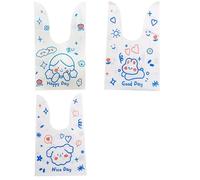 20/50 unids conejo bolsas de regalo conos bolsa de plástico transprante zanahoria dulces bolsas niños fiesta de cumpleaños decoración decoración fiesta-20 unids feliz día mezcla, como se muestra en