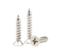 20-500 Piezas M1-M6 KA-type Tornillos autorroscantes electrónicos de cabeza avellanada cruzada en acero al carbono, niquelados, M3x30mm(100 unidades)