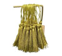 20/50PCs 13CM Gold/Silver Key Tassel Fringe Silk Thread Pendant Tassels Decorative For Jewelry DIY Card Curtains Clothes Weding para Decoración(Golden,50pcs)