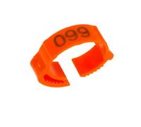 20/50Pcs Adjustable Snap-on Chicken Foot Ring Laser Print Digital Label Duck Pigeon Leg Farm Identification(WHITE,50pcs)