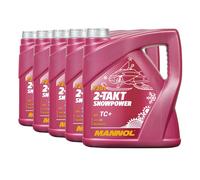 20 (5x4) Litro MANNOL 2-Takt Snowpower Aceite Mezcla F. Schneemobile Api TC Jaso
