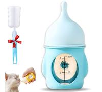 20/80ml Leak-Proof Squeezable Kitten Bottle, Squeezable Kitten Bottle, Anti-Choking Feeding Kit with Soft Nipple, Silicone Pet Nursing Bottles for Puppies & Kittens (Blue,80ml)