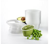 20 90ml Contenedores reutilizables de plástico sin BPA para congelación de comida para bebés/Contenedores para primeras comidas