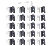20 abrazaderas de borde de panel solar de aleación de aluminio en Z, montaje seguro para techo, autocaravana, balcón, módulos solares, soportes de panel solar