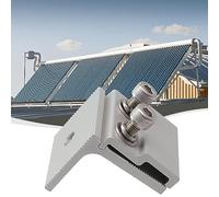 20 abrazaderas de pliegue de pie, abrazadera de techo para fijación de panel solar, fijación de techo para módulo solar, abrazadera de montaje para montaje en techo plegable, aleación de aluminio, 45