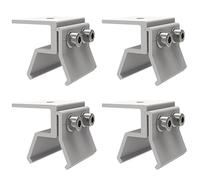 20 abrazaderas de pliegue para panel solar, abrazadera de aluminio para montaje fotovoltaico, fijación solar para techo plegable y techo de chapa