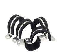20 Abrazaderas De Tubo De Acero Inoxidable 304 Con Revestimiento De Goma, Sujetadores Amortiguadores De Vibraciones For Accesorios De Tuberías(Diameter 10)