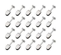 20 abrazaderas de vidrio con clips acero inoxidable 304, abrazadera estante horquilla 8-10-12 mm s Más confiable(8mm,60mm high)