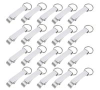20 abrebotellas llavero abrebotellas de cerveza de aluminio abrebotellas colgante para boda, bautizo, regalos para invitados, (felicidad) si estás aquí