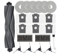 20 accesorios para Dreame L10s Ultra Gen 3, X40 Ultra, L40 Ultra, X40 | Para L50 Ultra AE, Mova P50/P70/P10 Pro Ultra, 1 cepillo principal, 2 filtros, 6 bolsas de polvo, 6 almohadillas de limpieza