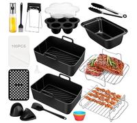 20 accesorios para freidora de aire caliente Ninja Foodi AF400EU, AF300EU, Princess 8L, Innsky 8L, COSORI 8,5L, Tower 7, para freidora de aire caliente de 6 L de 9,5 L Dual Zone Accesorios, molde de
