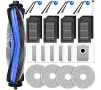 20 accesorios para robot aspirador Ecovacs Deebot T30c Omni Gen2/T30C Omni, 1 cepillo principal, 4 toallitas, 6 bolsas de polvo, 4 filtros HEPA, 4 cepillos laterales, 1 cepillo de limpieza