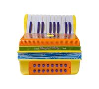 20 Acordeón Clave, Material ABS 16 Botón de bajo Acordeón con Hebilla, Instrumento Musical para Principiantes, Fácil de Aprender, Material Ecológico, Sonido Agradable, Correa Duradera, (BLUE)