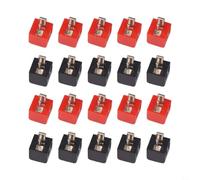 20 adaptadores de altavoz DIN de 2 pines, conexión roscada, color negro, 20 unidades, adaptador de audio DIN de 2 pines para cine en casa para altavoces de TV, conector de cable de 2 pines DIN sin