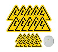 20 advertencias de tensión eléctrica, incluidas 10 unidades de 5 cm y 10 unidades de 10 cm Preste atención a las pegatinas eléctricas de alto voltaje amarillo y negro, pegatinas adhesivas de