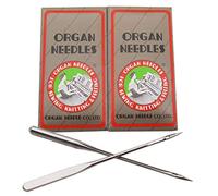 20 agujas de punta de bola de órgano/afiladas elásticas para máquina de coser doméstica en caja de plástico transparente CKPSMS HAX1SP 15x1SP (tamaño de aguja: 9/65)