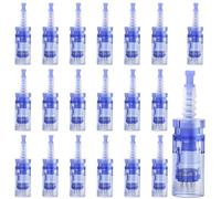 20 agujas microneedling, 12 agujas de repuesto para derma, cabezales de repuesto para eliminar el acné, cicatrices y arrugas obesidad