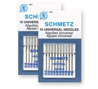 20 agujas universales Schmetz para máquina de coser, varios tamaños, 2 tarjetas