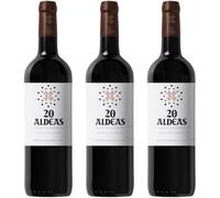20 Aldeas Tempranillo - Vino tinto ecológico con crianza de 12 meses en barricas de roble, sabor equilibrado y aromas intensos ideales para maridar carnes | 3 botellas