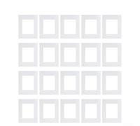 20 alfombrillas de cartón blanco para marco de fotos de ajuste personalizado para fotos de 6, 7, 8, 10 pulgadas, kit de montaje de papel resistente para decoración del hogar y la oficina (8 pulgadas)