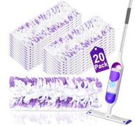 20 almohadillas desechables compatibles con mopa Swiffer Power Mop multisuperficie, repuesto de almohadillas de limpieza de suelos (20)