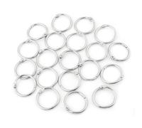 20 anillas de metal con bisagra para lbumes de recortes, llaveros, hojas sueltas, accesorios para manualidades (30 mm)