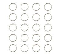 20 anillos de metal para libros de 25 mm, fáciles de usar para encuadernar cuadernos, álbumes de fotos y suministros de manualidades