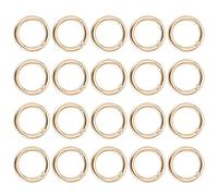 20 anillos tóricos de metal dorado, clips de apertura de resorte de 1.4 pulgadas, anillos de llavero de aleación, joyería de bricolaje, accesorios de bolso
