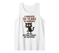 20 Aniversario de Boda, sobreviví a 20 años de Matrimonio Camiseta sin Mangas