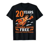 20 Años Naranja Leucemia Cáncer Libre Superhéroe Niño Superviviente Camiseta