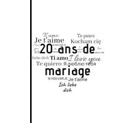 20 Ans de Mariage: Cadeau Mariage Noces de Porcelaine | Petit carnet de notes, 100 pages lignées, Idée pour l'Anniversaire de votre Union