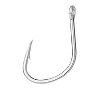 20 anzuelos de Pesca con púas de Acero de Alto Carbono, de un Solo círculo, Accesorios for Exteriores(5)