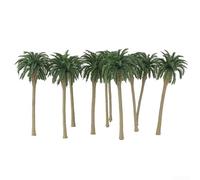 20 árboles modelo de palma de coco para diseño de escala N 1:150, accesorios de paisaje de resina plástica, para decoración de pista de tren de diorama de bosque y playa