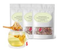 20 Bags Chicory and Gardenia Tea, Contains Gardenia, chrysanthemum, honeysuckle, licorice, orange peel, chicory, 6 Ingredients Blend Formula Tea Supports Kidney & Liver Health (3Pcs)