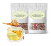 20 Bags Chicory and Gardenia Tea, Contains Gardenia, chrysanthemum, honeysuckle, licorice, orange peel, chicory, 6 Ingredients Blend Formula Tea Supports Kidney & Liver Health (2Pcs)