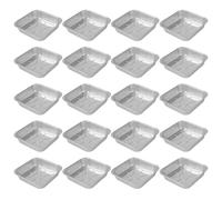 20 bandejas de aluminio para horno y freidoras de aire, a prueba de aceite, antiadherentes, apilables, recipientes de alimentos, herramientas de cocina, bandejas de aluminio seguras para horno