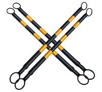 20 Barras telescópicas para Conos de Seguridad Vial: Postes Extensibles de 1,6 a 3 Metros con Cinta Reflectante Amarilla y Negra. Soluciones duraderas y portátiles para la Seguridad Vial.