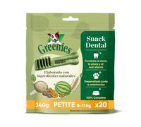 20 barritas Greenies Petite Snacks Dentales Naturales para perros pequeños