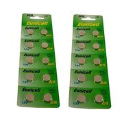 20 baterías alcalinas de AG10 1.5v - reemplaza SR1130, SR54, SR1131, 389, 390